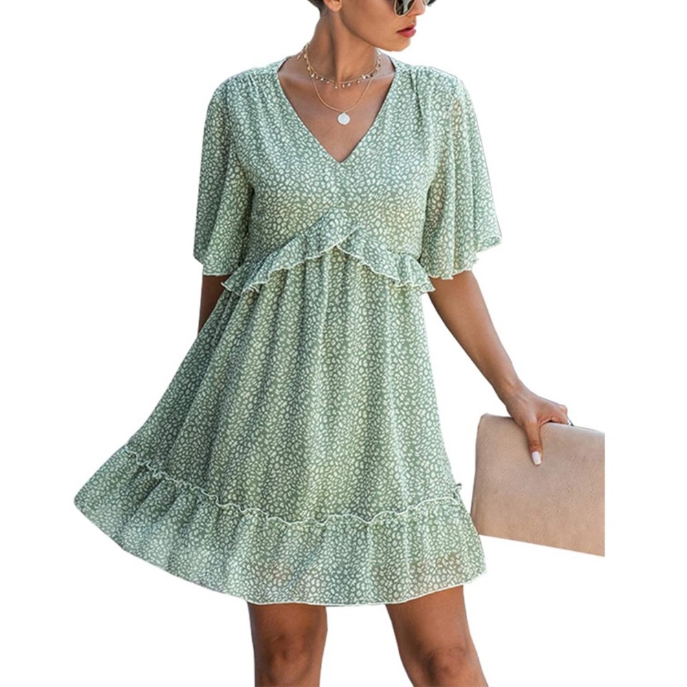 Floral Ruffle Mini Dress